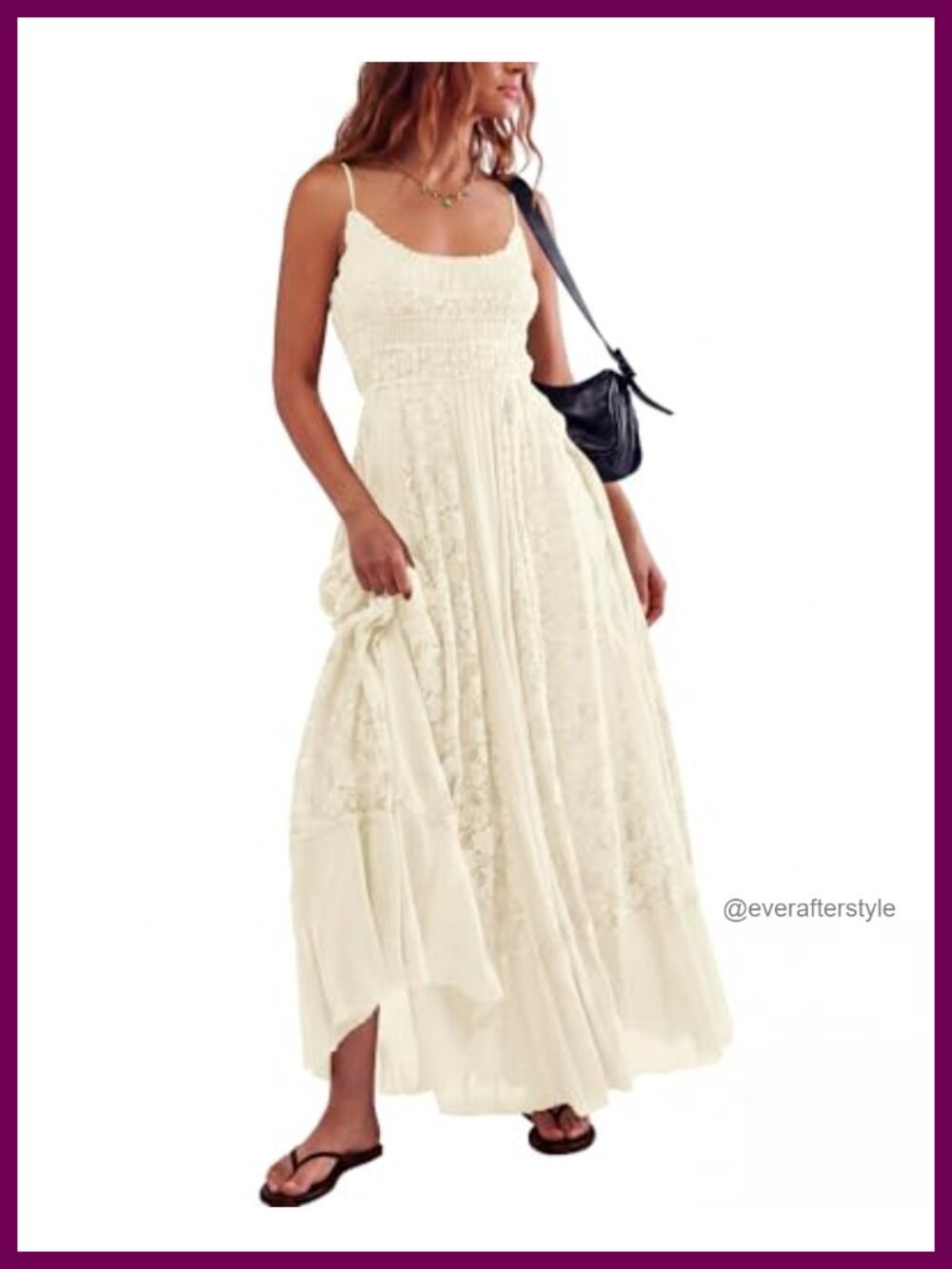Lace Floral Embroidered Bohemian Maxi Dress A Line Beach